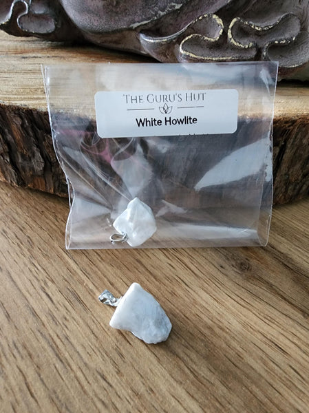White Howlite Pendant