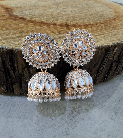 Bronze and Silver Jhumka (Earring)
