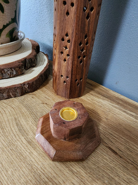 Wooden Incense and Cone Holder