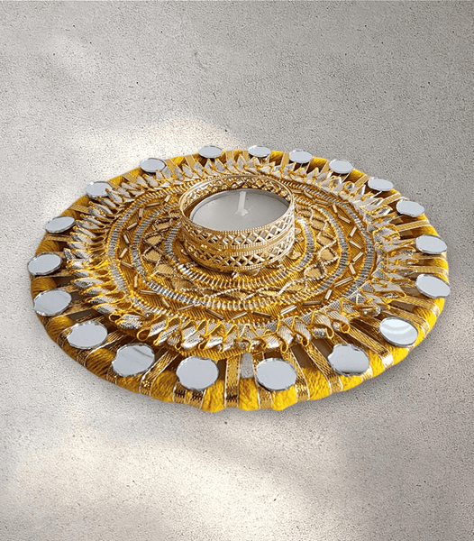 Round Mirror Tealight Holder
