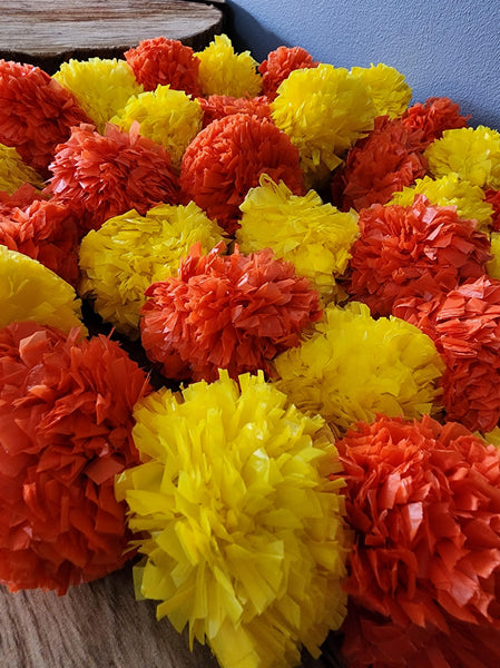 Orange and Yellow Marigold Flower Garland