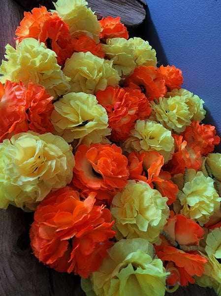 Orange and Yellow Marigold Flower Garland