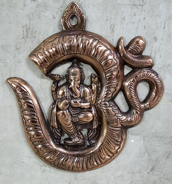 Bronze Ganesha Aum Door Ornament - Style 2