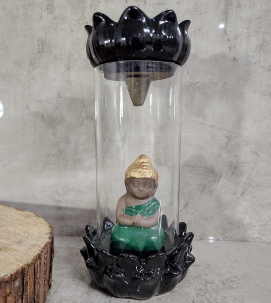 Glass Buddha Head Backflow Burner