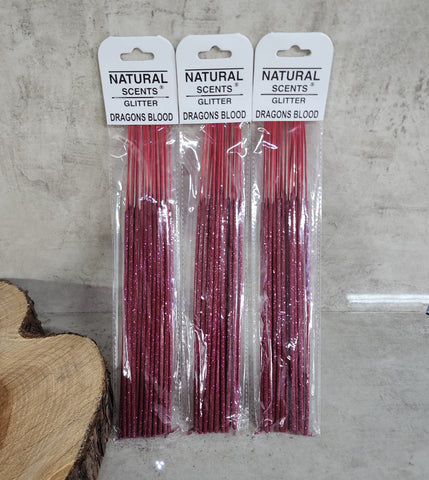 Natural Scents Dragon's Blood Glitter Incense Sticks