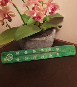 Green Wooden Incense Holder