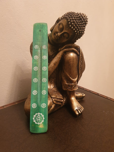 Green Wooden Incense Holder