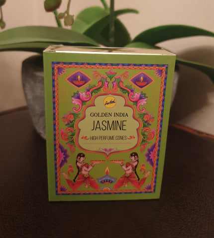 Golden India Incense Cones - Jasmine