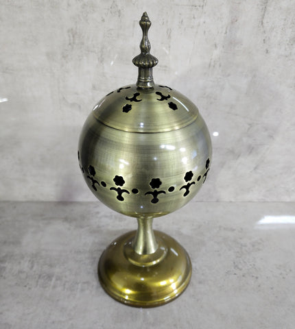 Large Fancy Metallic Loban Burner - Gold (27cm)