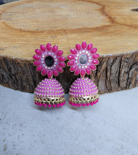 Designer Pink Jhumka Earring/women Earrings/premium Look Earrings/jhumka/ jhumkas/jhumka Earring/fashionable Jhumka/women Earring - Etsy Canada | Jhumka  earrings, Jhumka, Pretty jewelry necklaces