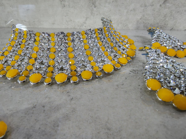 Orange Choker Jewellery Set